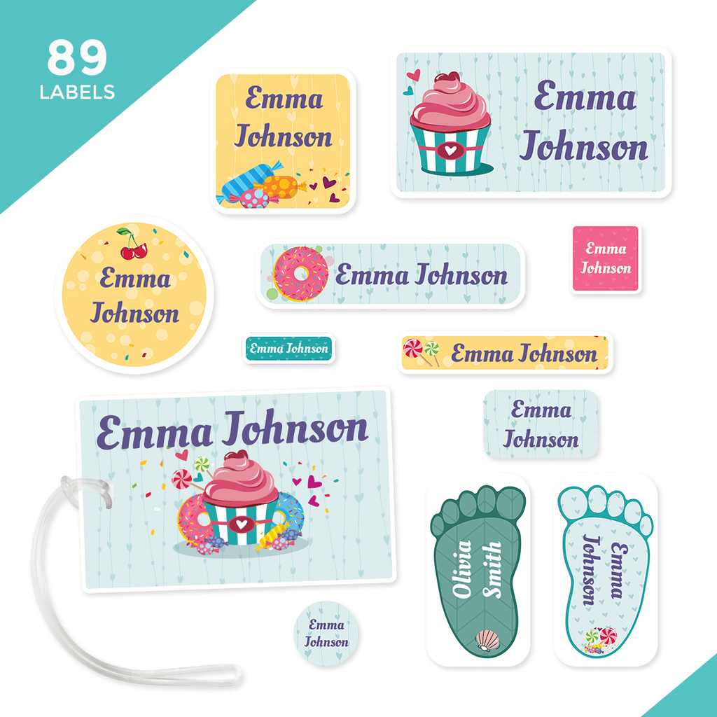 Essential School, Camp and Daycare Label Pack - Sweets