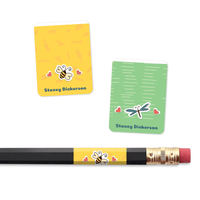 Wrap-around Pencil Labels - Funky Butterfly