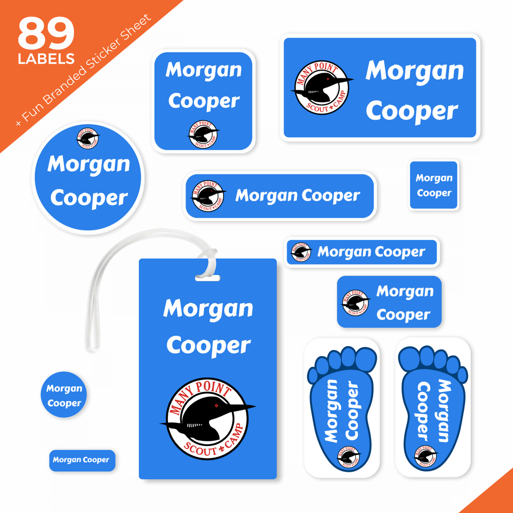 Scouting Notebook Label Essential Camp Pack - Many Point Scout Camp – School and Camp Labels