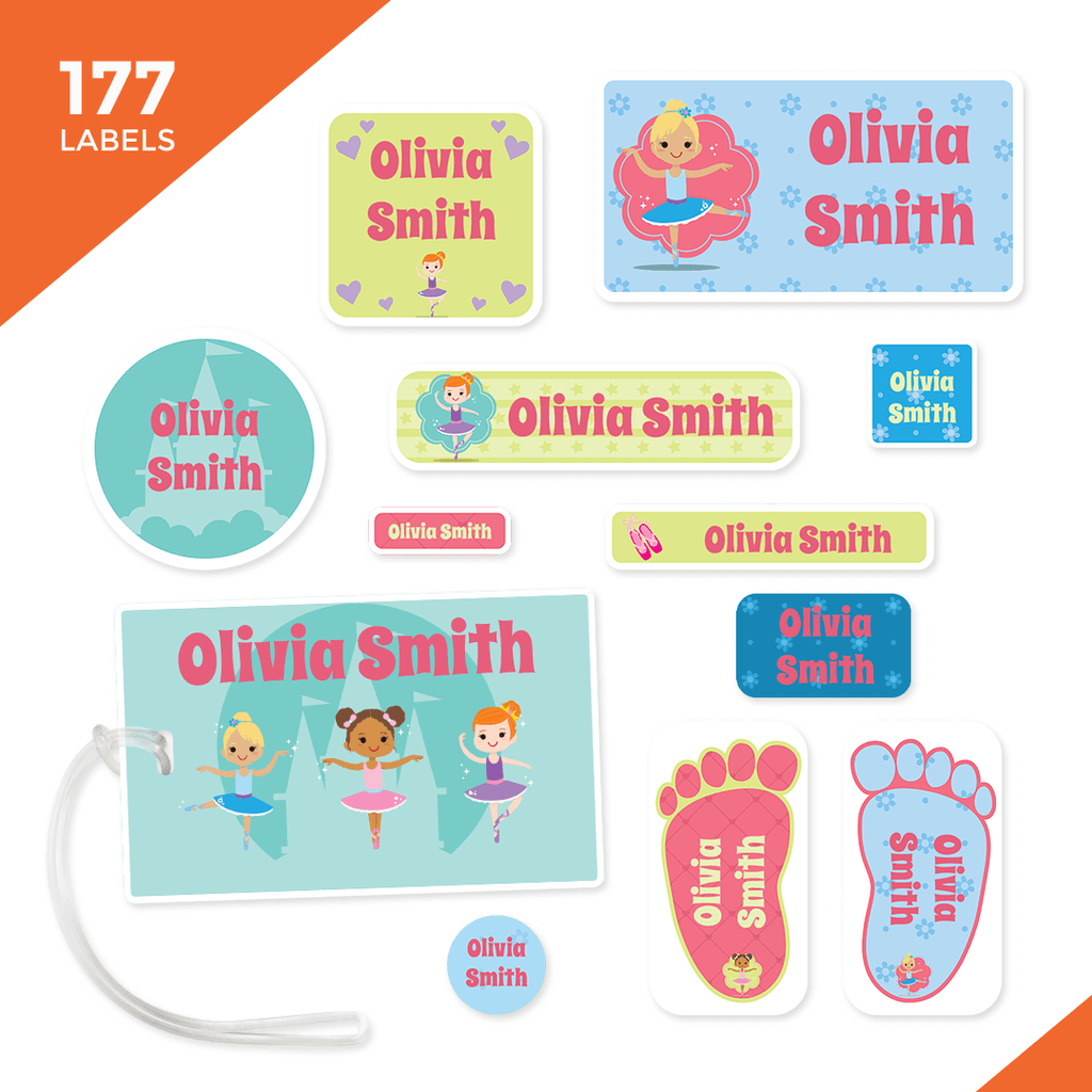 Starter Labels Camp and Kindergarten Starter Label Pack - Ballet – School and Camp Labels