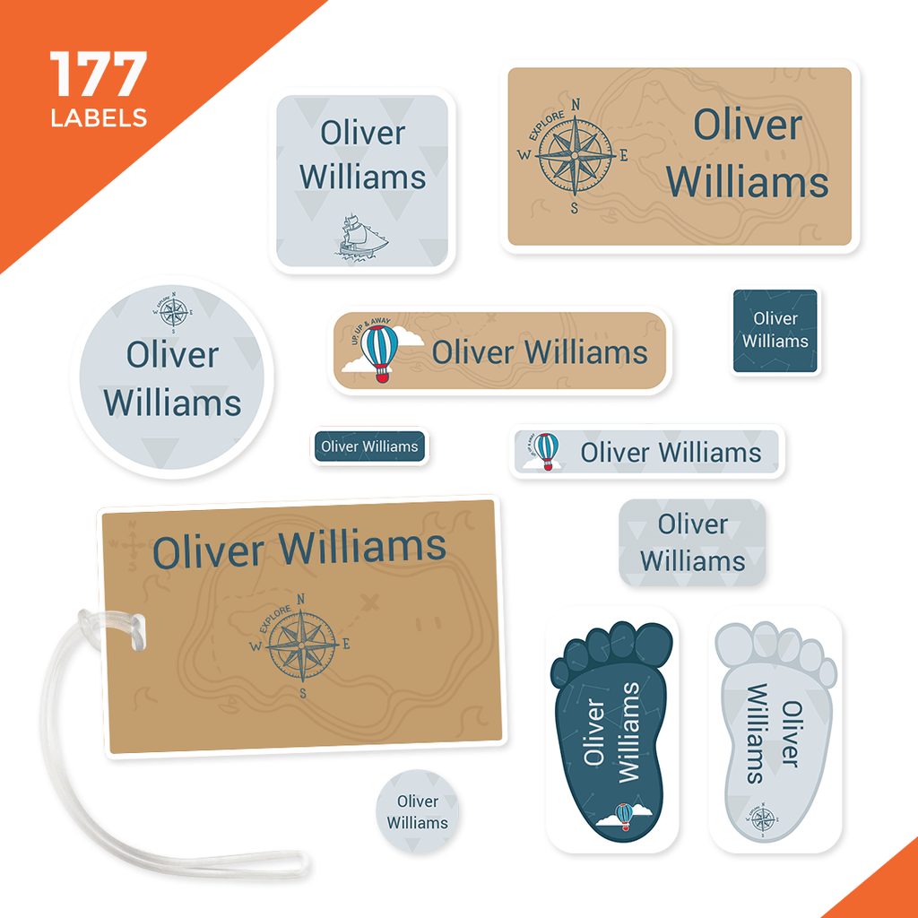 Starter Labels Camp and Kindergarten Starter Label Pack - Explorer – School and Camp ...