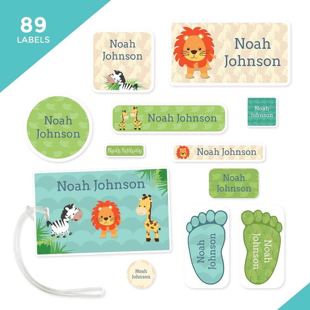 Essential School, Camp and Daycare Label Pack - Baby Animals