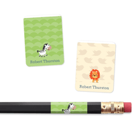 Wrap-around Pencil Labels - Baby Animals