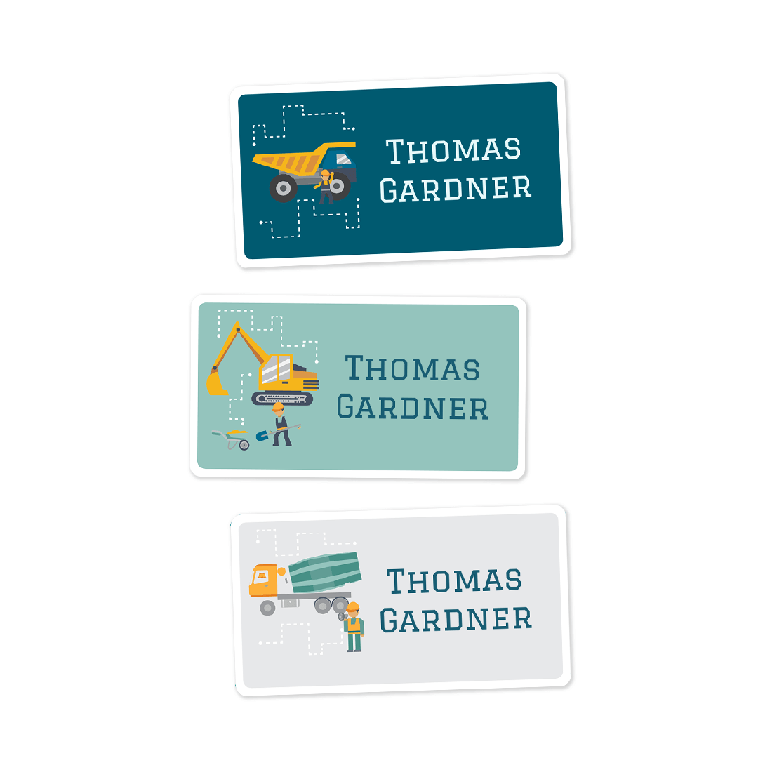 Small Building Labels Large Rectangle Labels - Construction β School and Camp Labels