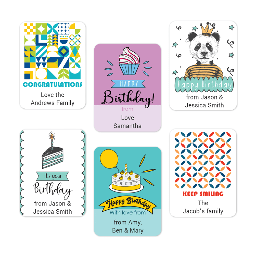 Personalized Clothing Name Labels for Camp, College, School Animal  Background