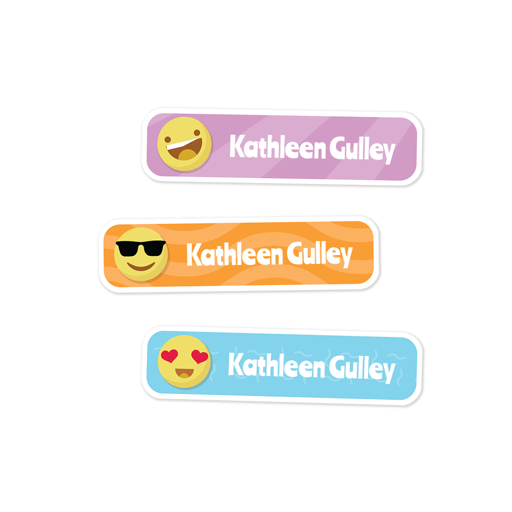 Medium Rectangle Labels - Emoji