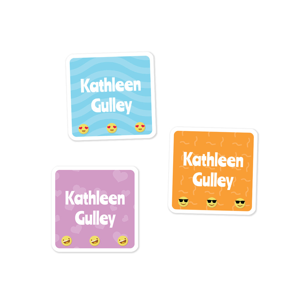Baby Square Labels - Emojis