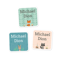 Big Square Labels - Forest Animals