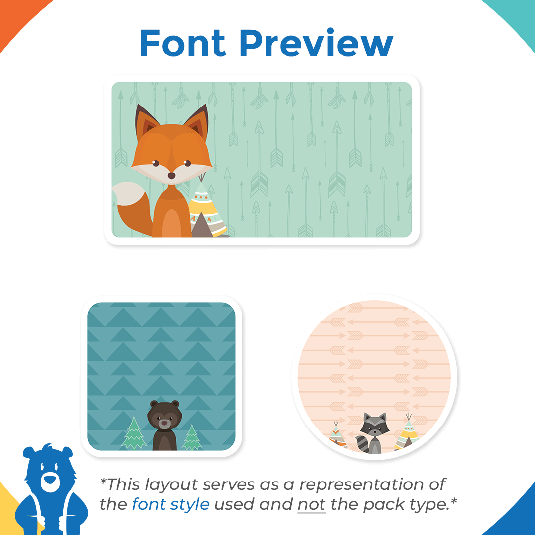 Essential School, Camp and Daycare Label Pack - Forest Animals – School ...