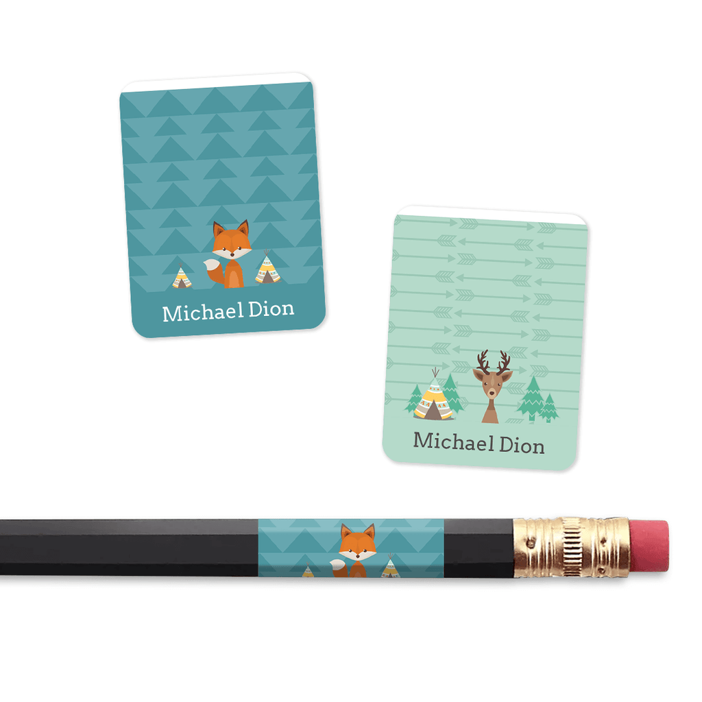Wrap-around Pencil Labels - Forest Animals