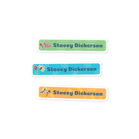 Slim Rectangle Labels - Funky Butterfly