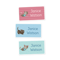 Large Rectangle Labels - Kittens