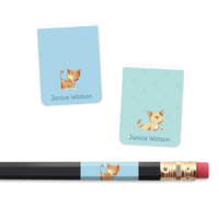 Wrap-around Pencil Labels - Kittens