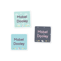 Baby Square Labels - Magical Unicorns