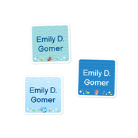 Baby Square Labels - Mermaids