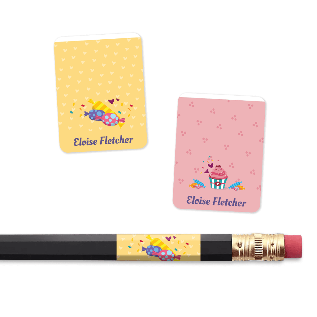Wrap-around Pencil Labels - Sweets