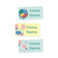 Large Rectangle Labels - Tropical